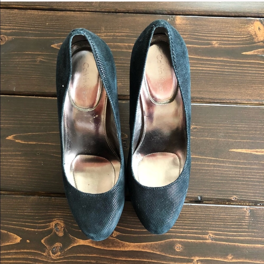 Calvin Klein Onyx Suede heels